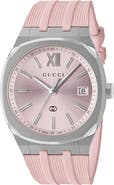 Gucci 25H Rubber Strap Watch, 36mm