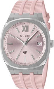 Gucci 25H Rubber Strap Watch, 36mm