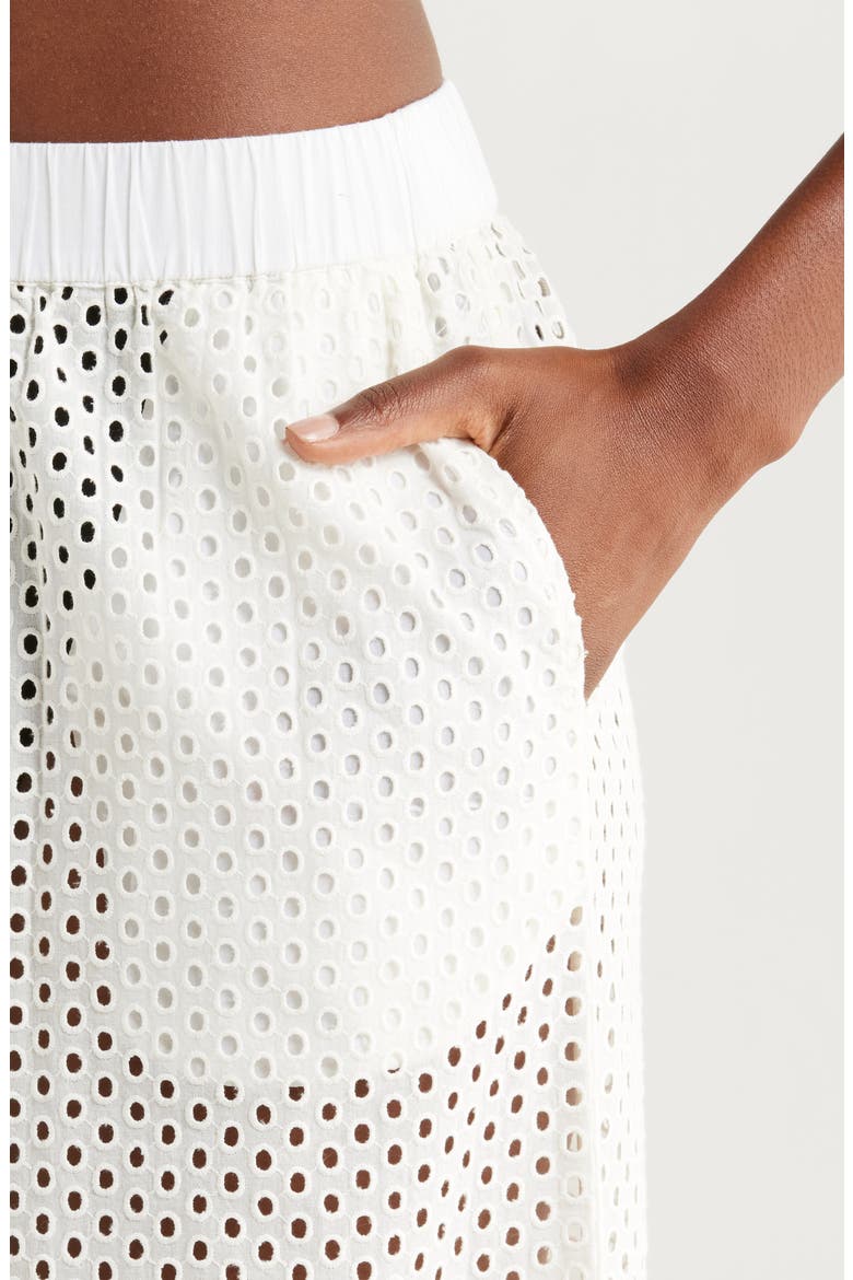 The Delaney Open Knit Cotton Cover-Up Pants, Alternate, color, BRULE
