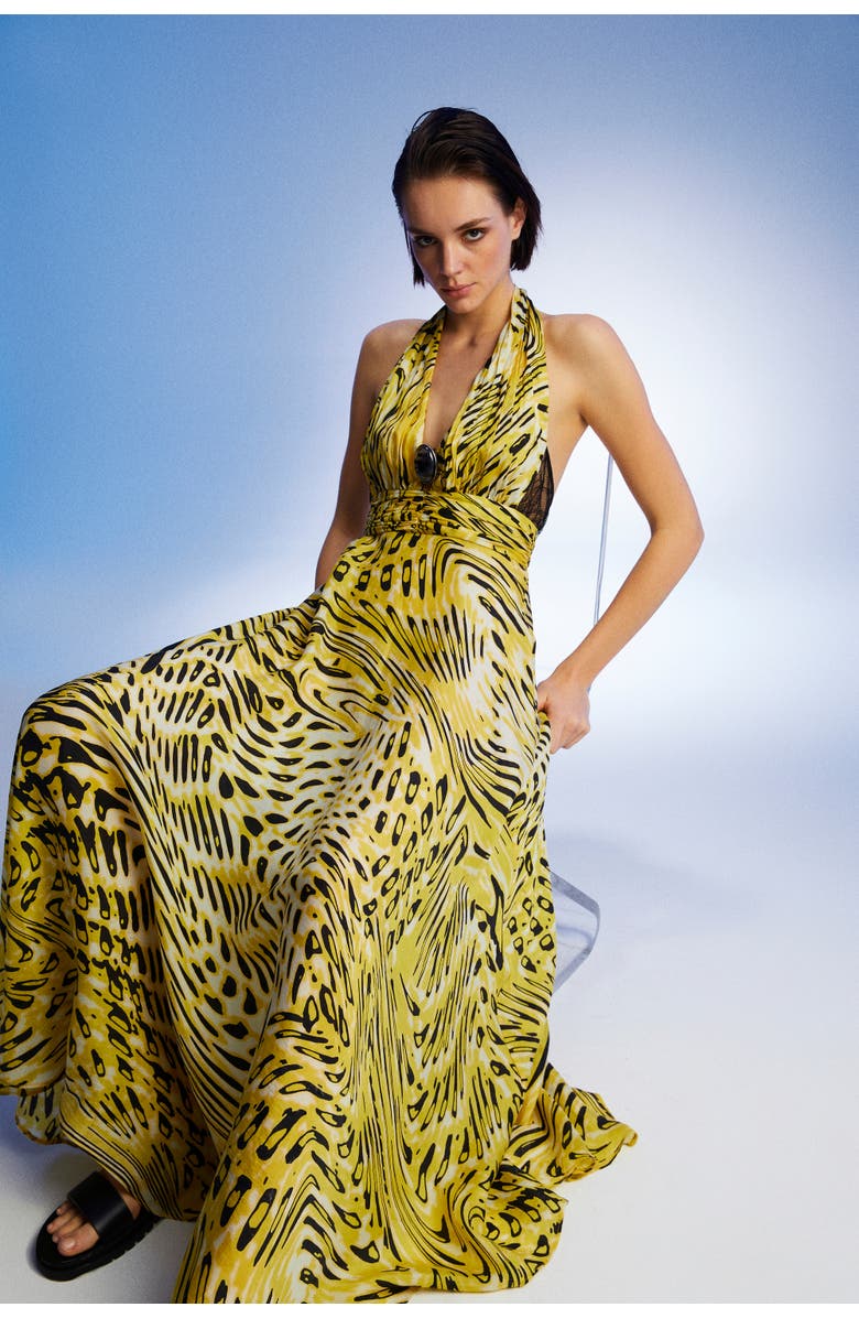 Nocturne Ankle Length Dress with Accessory Detail, Alternate, color,