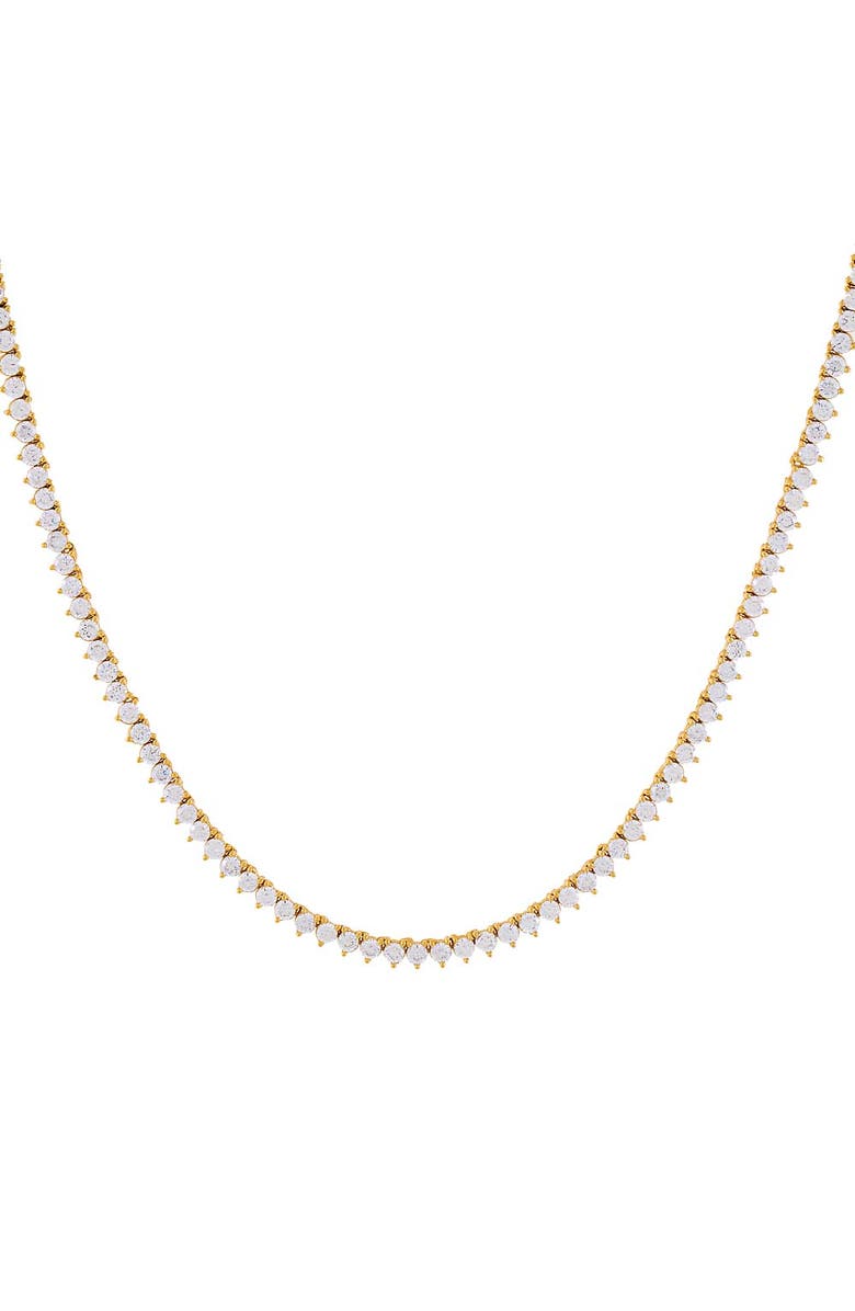 BY ADINA EDEN Three Prong Tennis Necklace, Main, color,