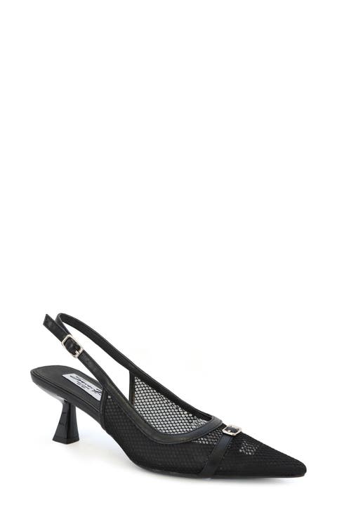 Mesh Pointed Toe Slingback Pump (Women)