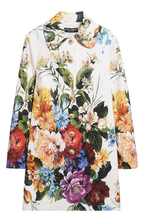 【VIP価格】DOLCE & GABBANA Floral Crystal Wool Coat Dolce & Gabbana Floral Embroidered Crystal Wool Coat Jacket
