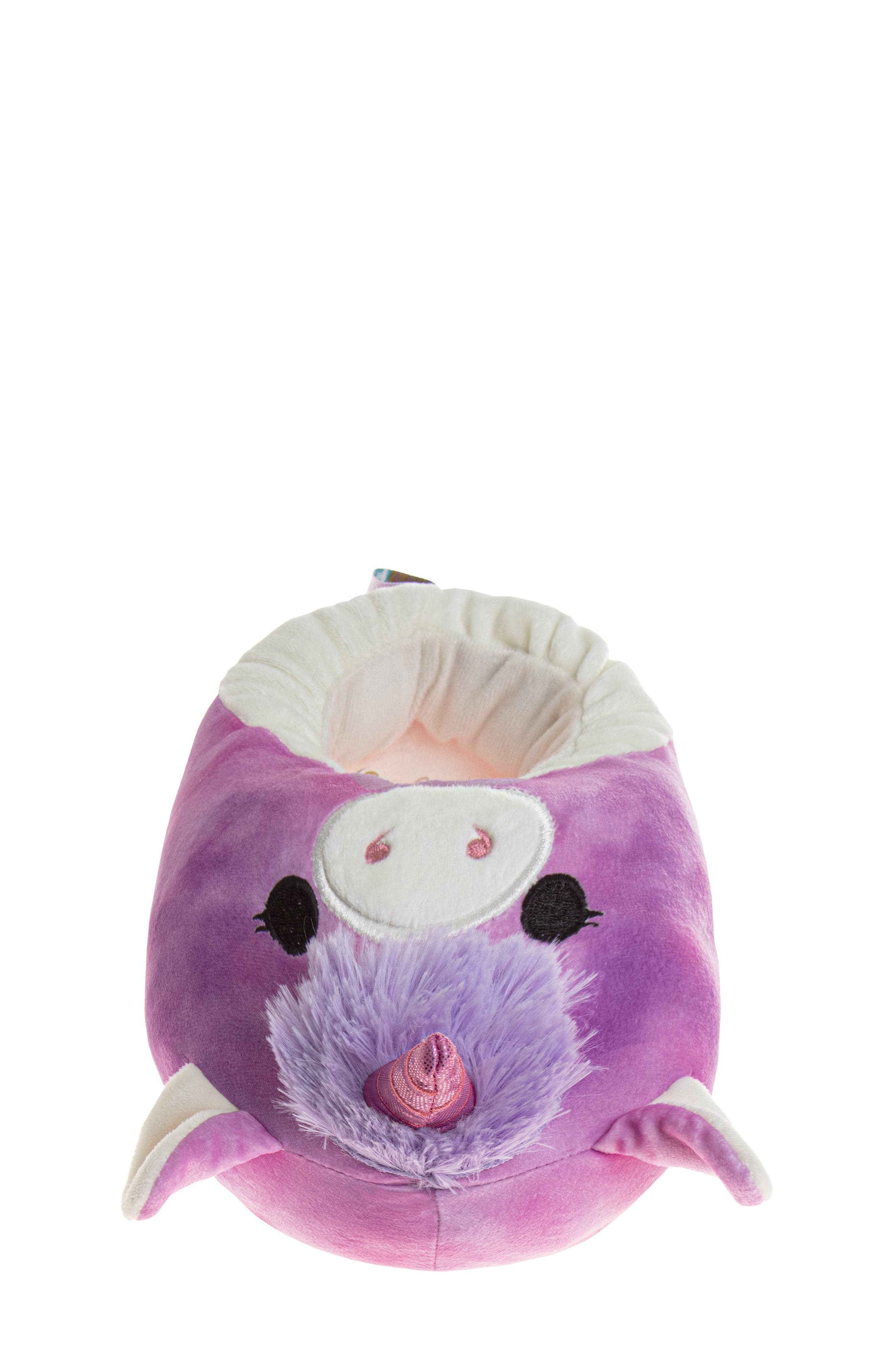 JOSMO Kids' Squishmallows Lola the Unicorn Plush Slipper, Alternate, color, Tie Dye/ Purple