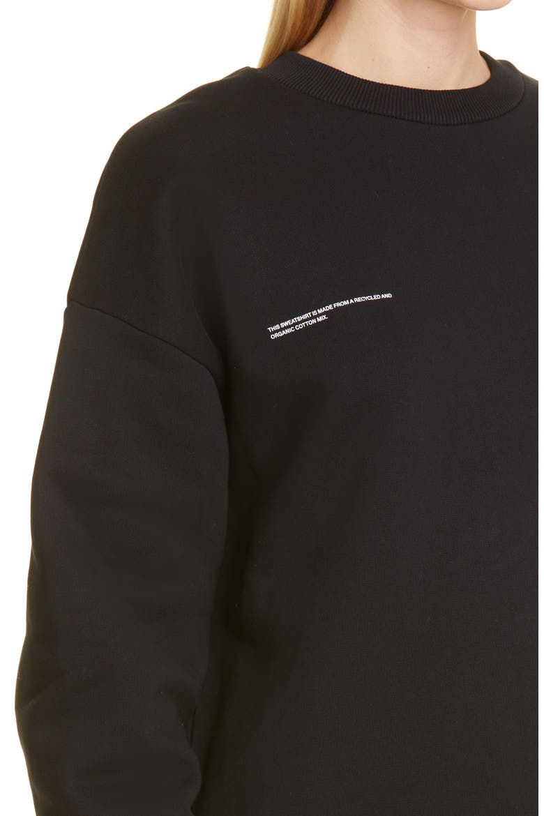 365 Signature Gender Inclusive Recycled & Organic Cotton Crewneck Sweatshirt, Alternate, color, BLACK