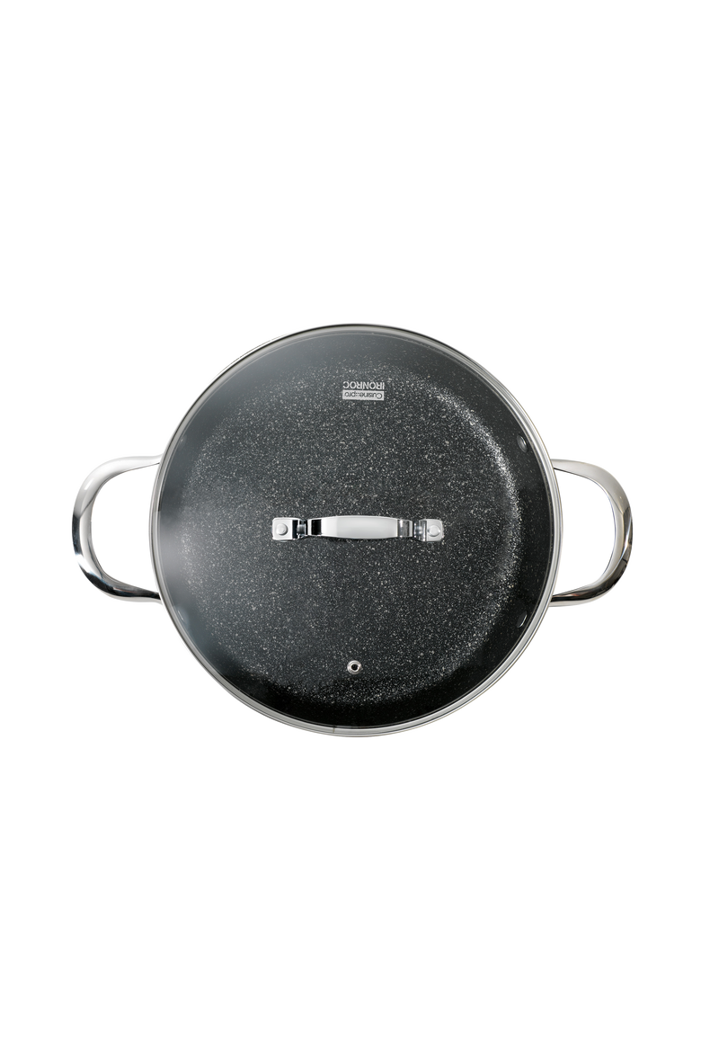 IRONROC Sauté Pan with Lid 11", Alternate, color, BLACK
