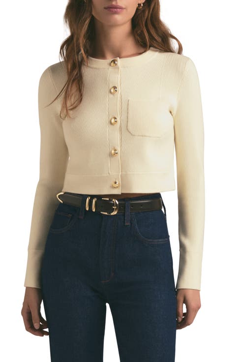 MELT THE LADY cropped loose cardigan トップス