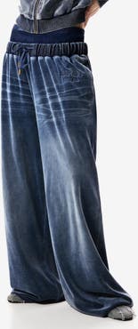 Desigual Cotton Blend Velour Drawstring Pants