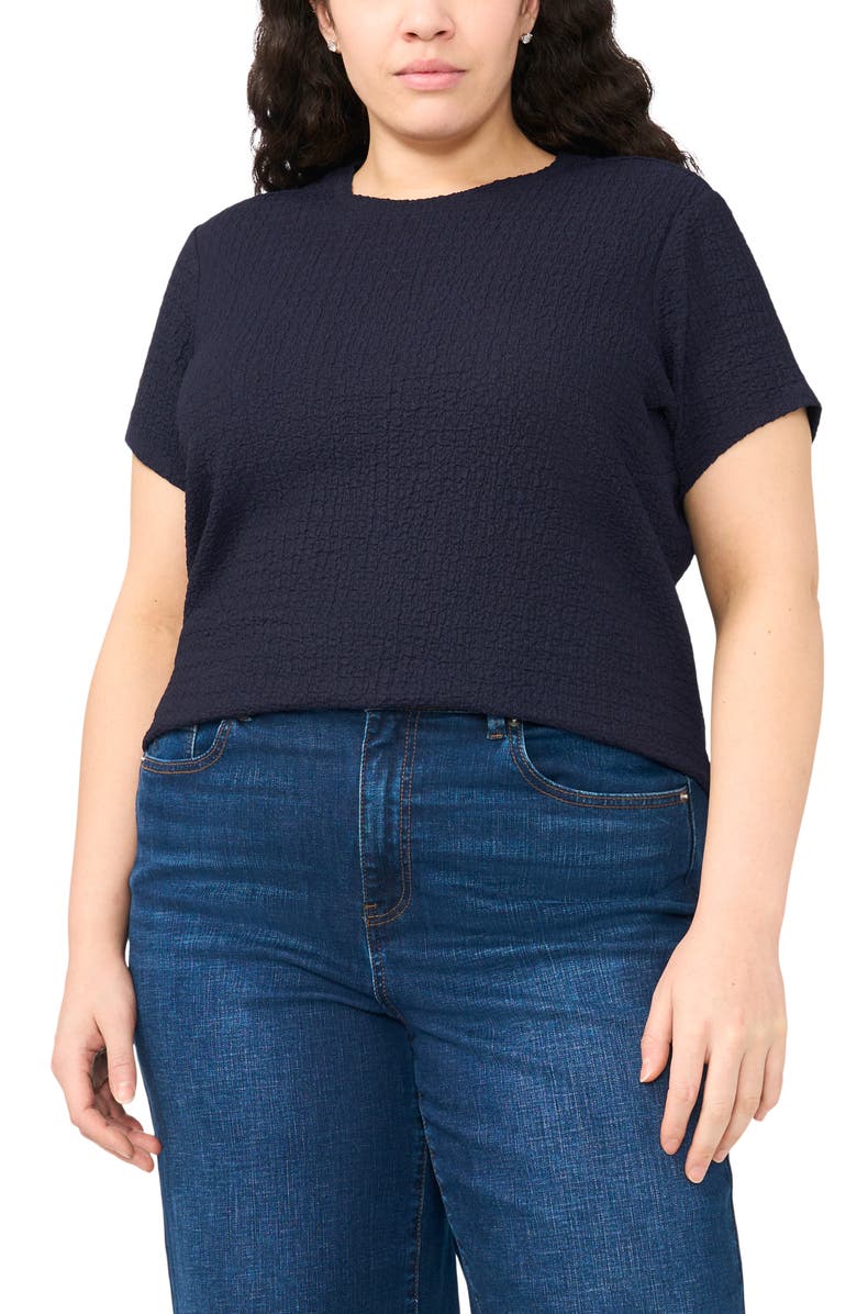 Halogen<sup>®</sup> Pucker Crewneck T-Shirt, Main, color, Baritone Blue