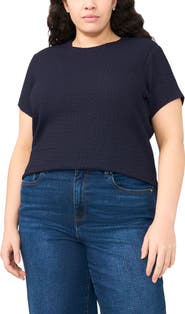 Halogen® Pucker Crewneck T-Shirt