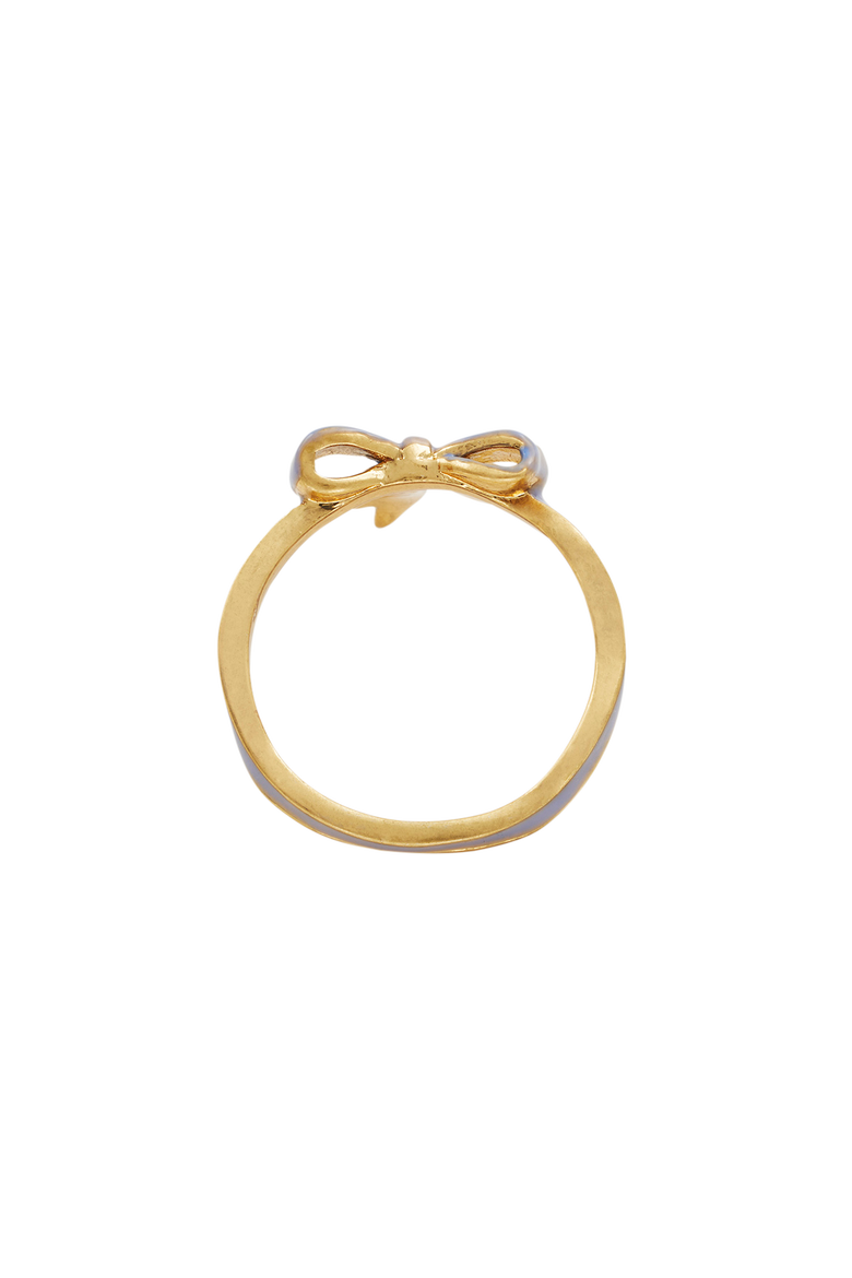 Forget Me Not Bow Ring, Alternate, color, Gold