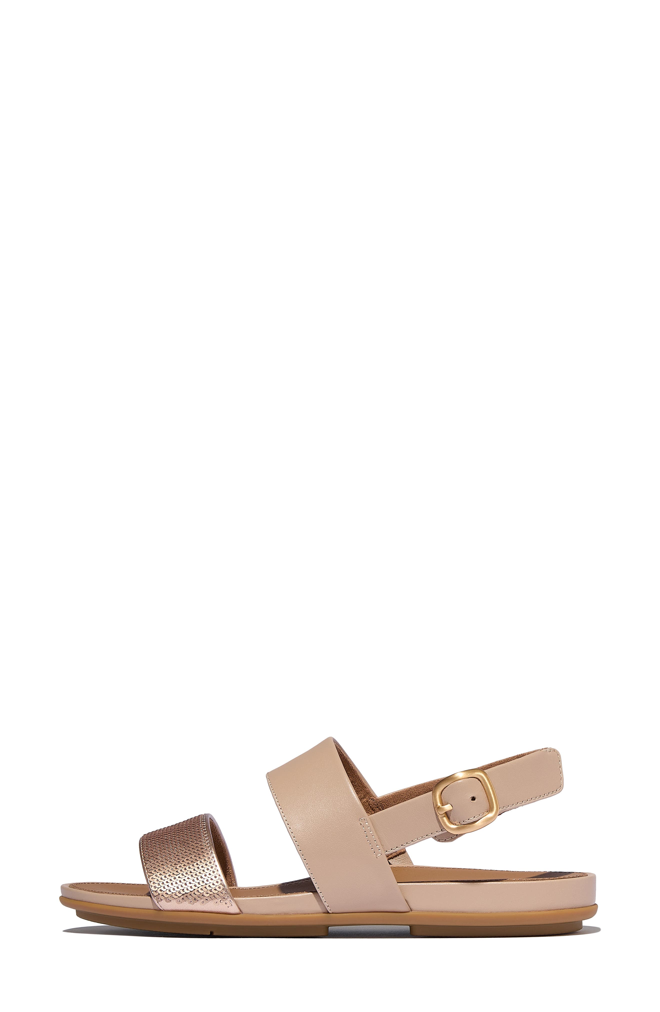 FitFlop Gracie Sequins Slingback Sandal, Alternate, color, Classic Beige