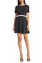 Contrast Trim A-Line Minidress
