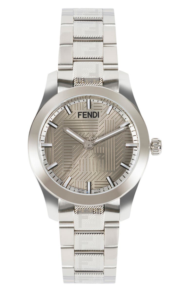 Fendi Shadow Guilloche Dial Bracelet Watch, 40mm, Main, color, 