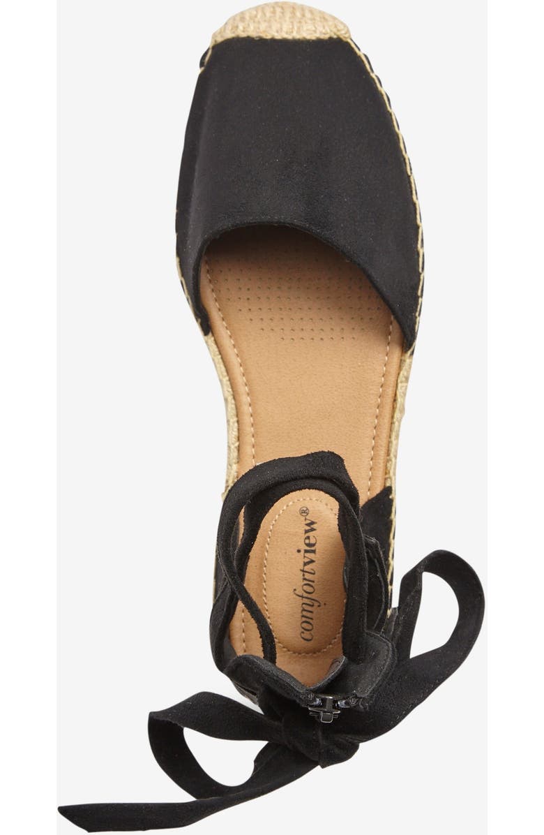 Comfortview The Shayla Flat Espadrille, Alternate, color, Black