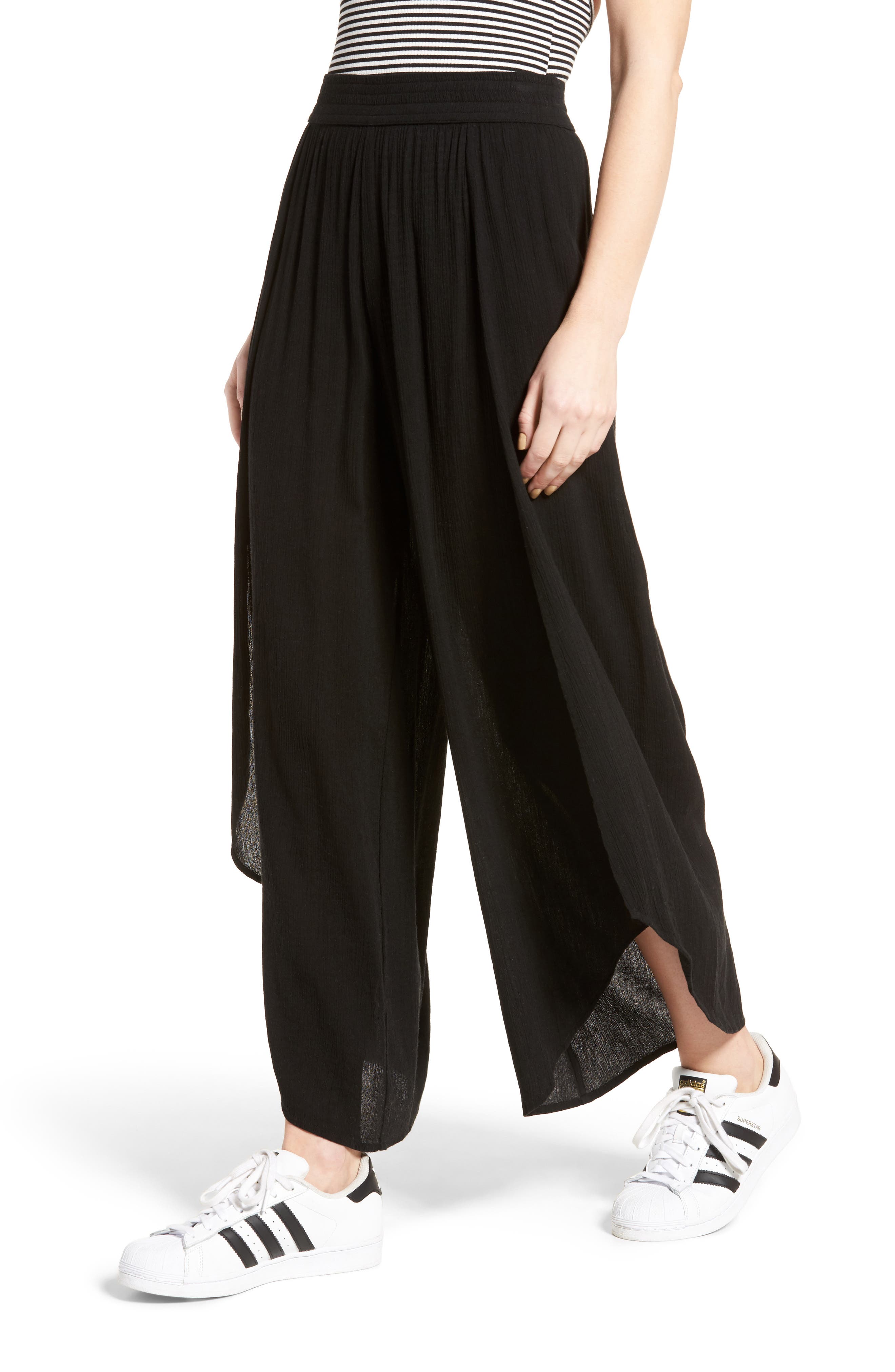 Sun & Shadow Tulip Hem Wide Leg Pants (Women) | Nordstrom