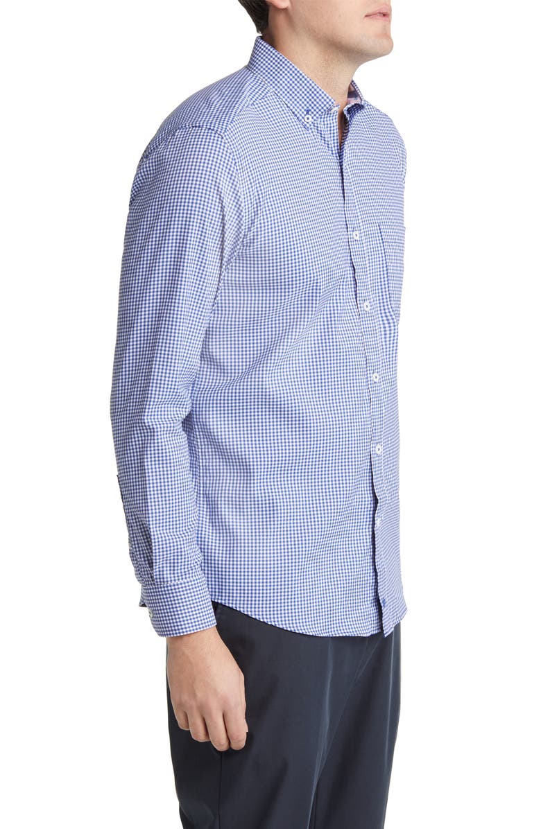 Johnston & Murphy XC4<sup>®</sup> Classic Fit Gingham Stretch Button-Down Shirt, Alternate, color, 