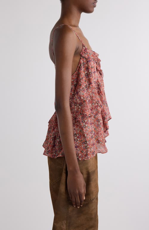 Isabel Marant Étoile Briara Handkerchief Ruffle Camisole In Brown