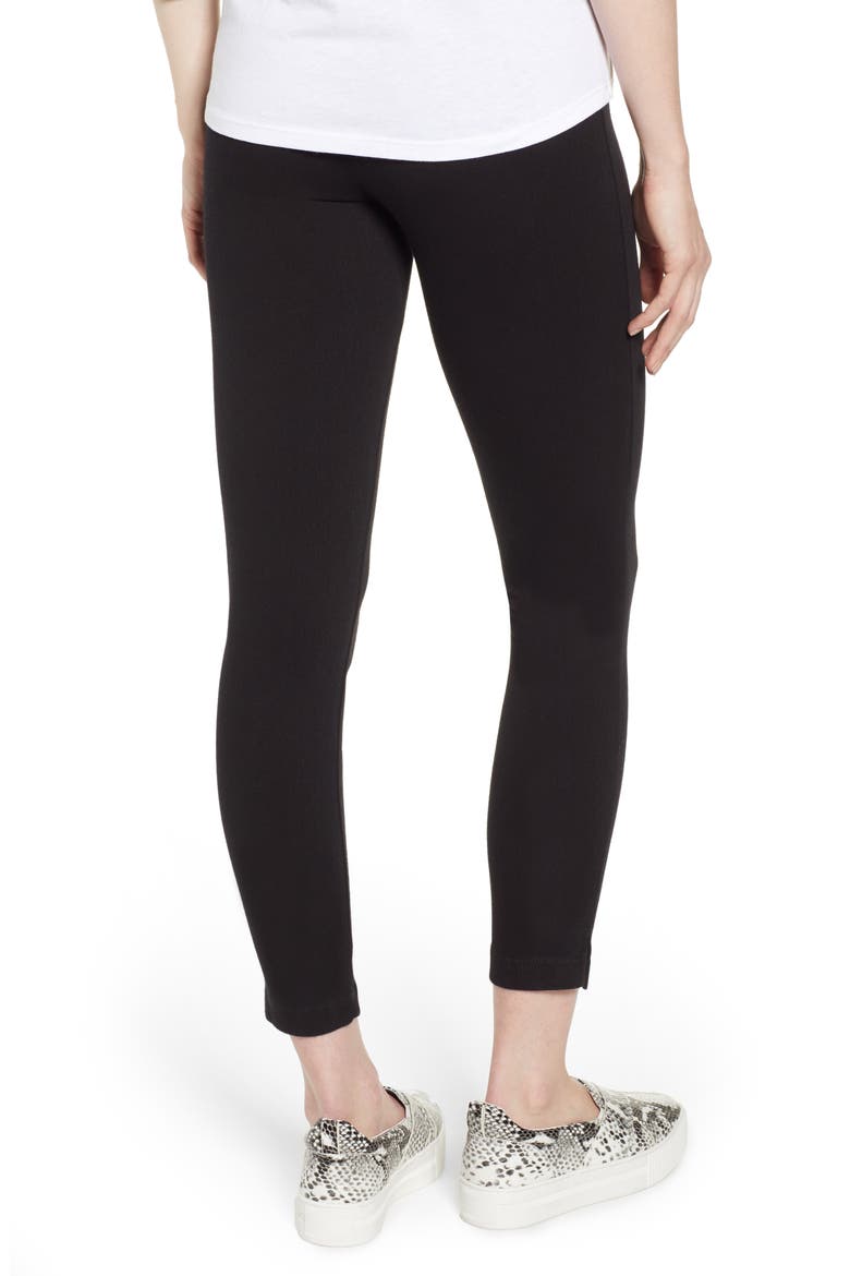 Lyssé High Waist Skinny Denim Leggings, Alternate, color, BLACK