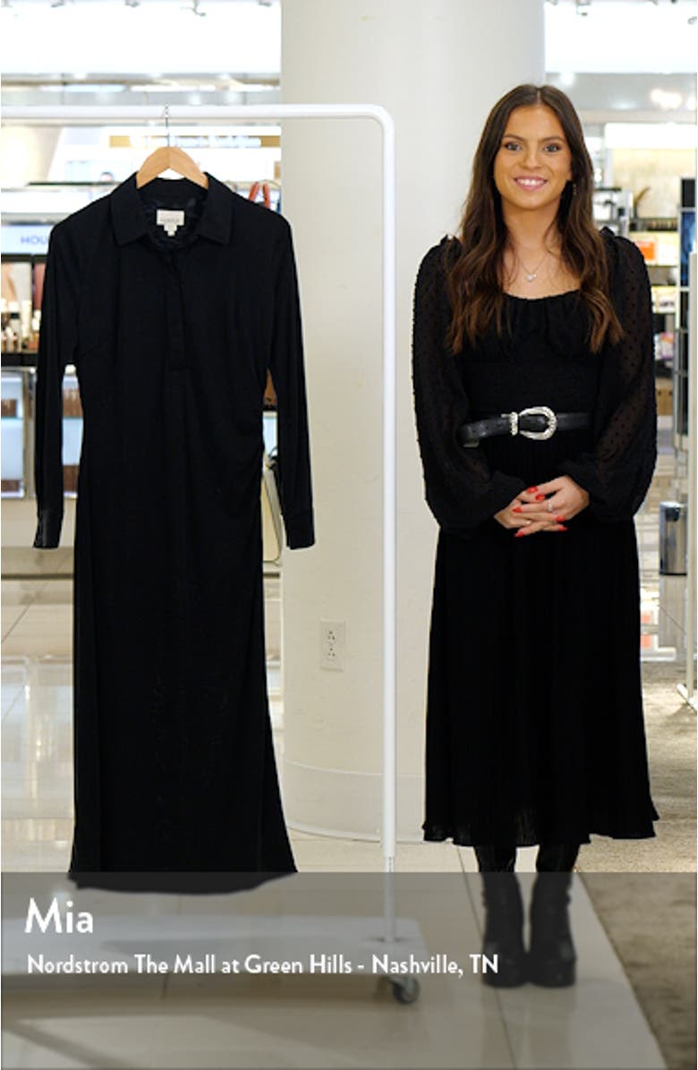 Long Sleeve Jersey Polo Dress, sales video thumbnail