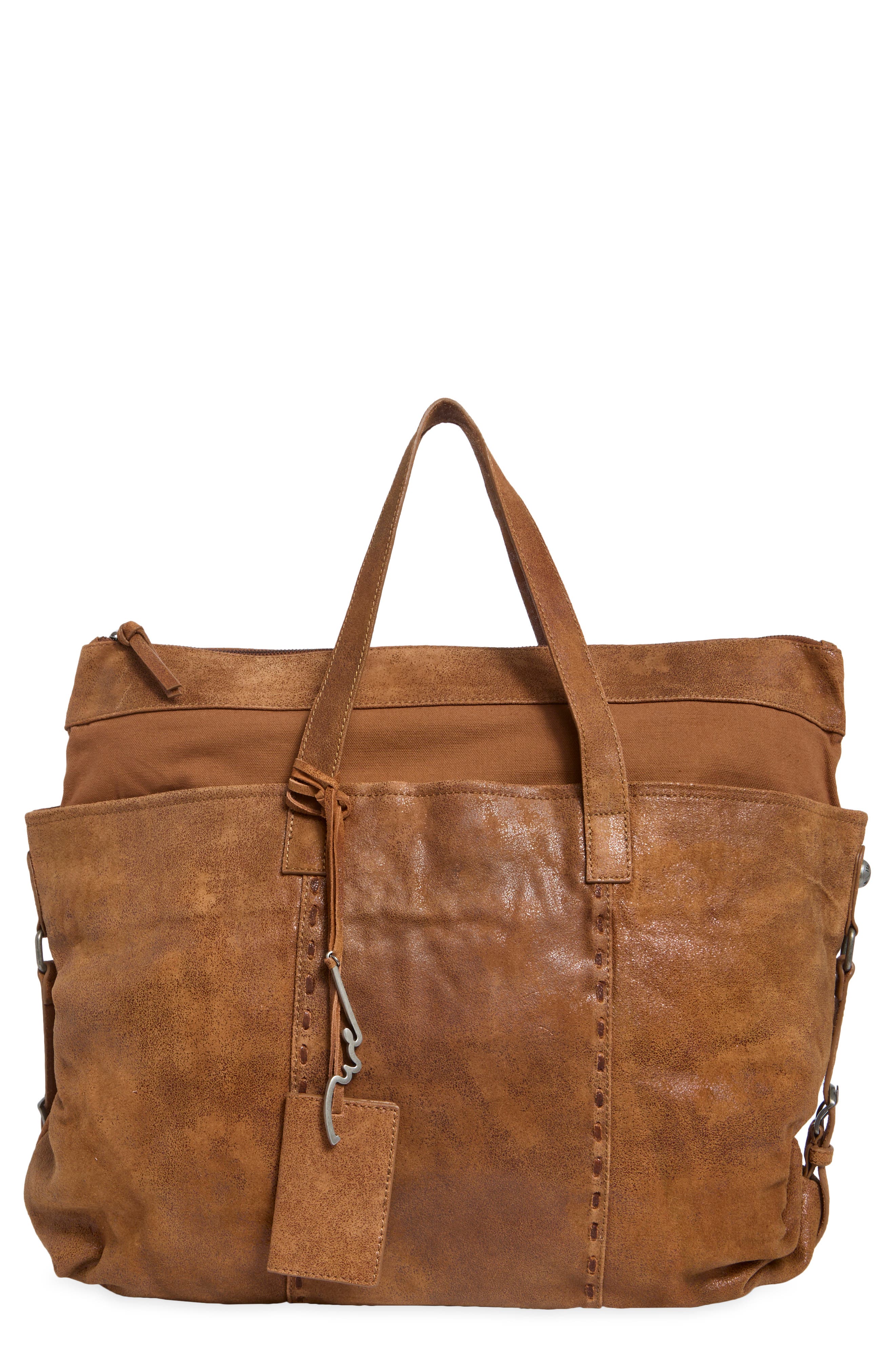 Hollis Leather Tote, Main, color, COGNAC