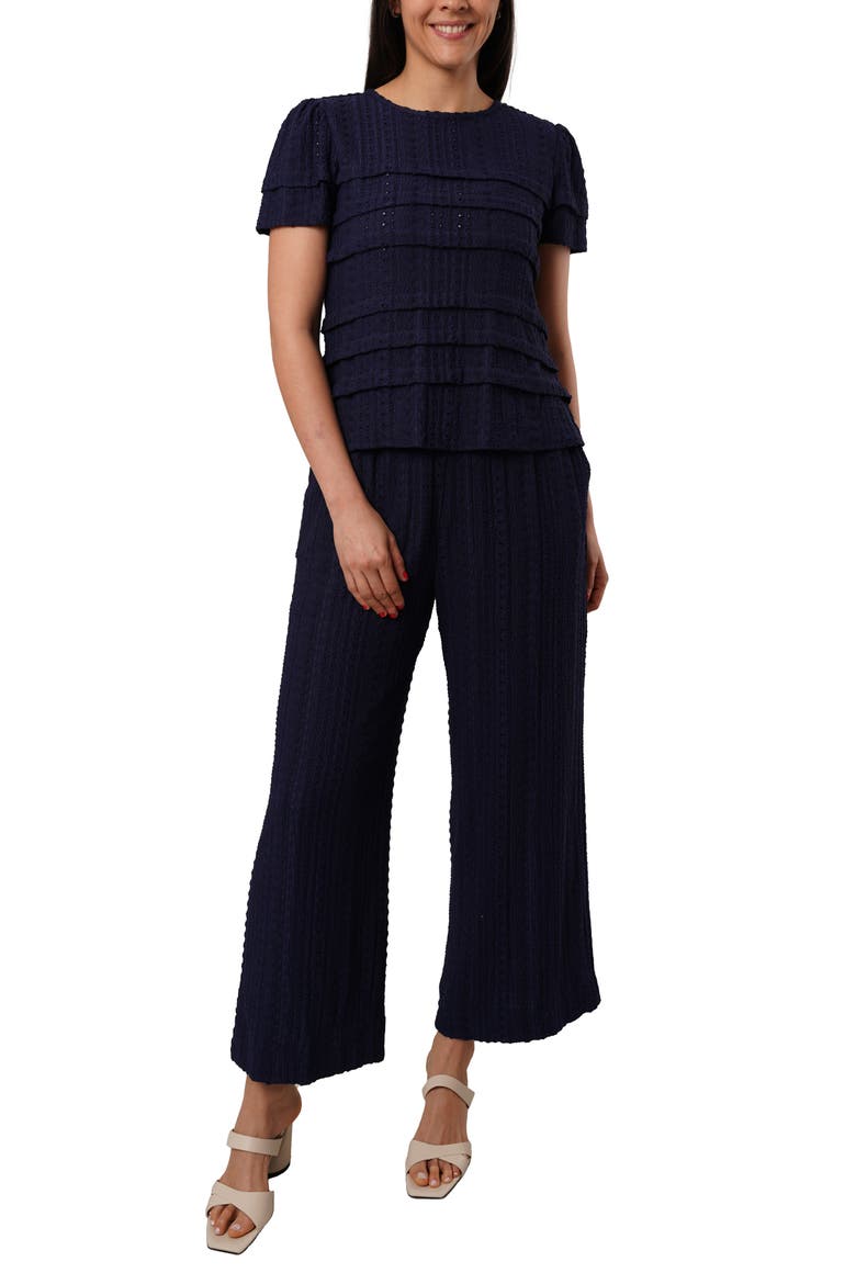 Eyelet Pants, Alternate, color, NAVY