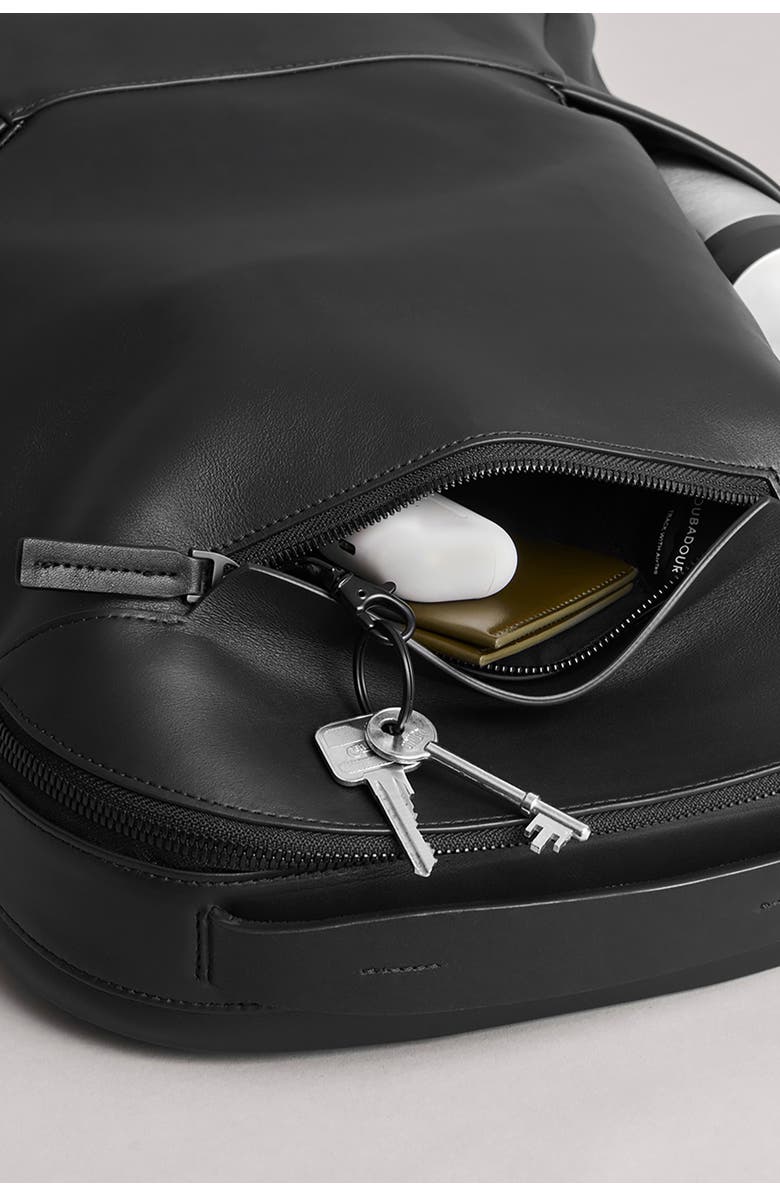 Troubadour Apex Leather Backpack, Alternate, color, Black