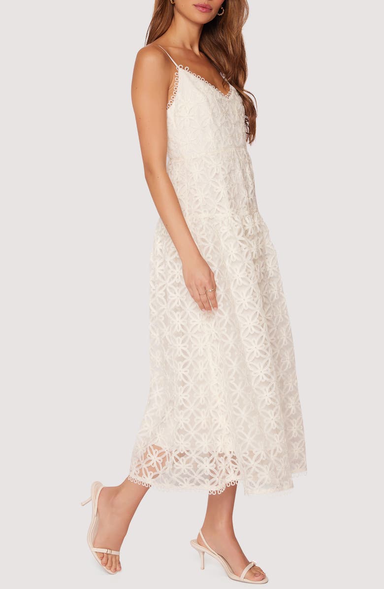 Lost + Wander Magnolia Rev Soutache Midi Dress, Alternate, color, Cream