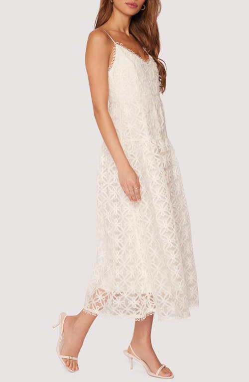 Lost + Wander Magnolia Rev Soutache Midi Dress In Cream