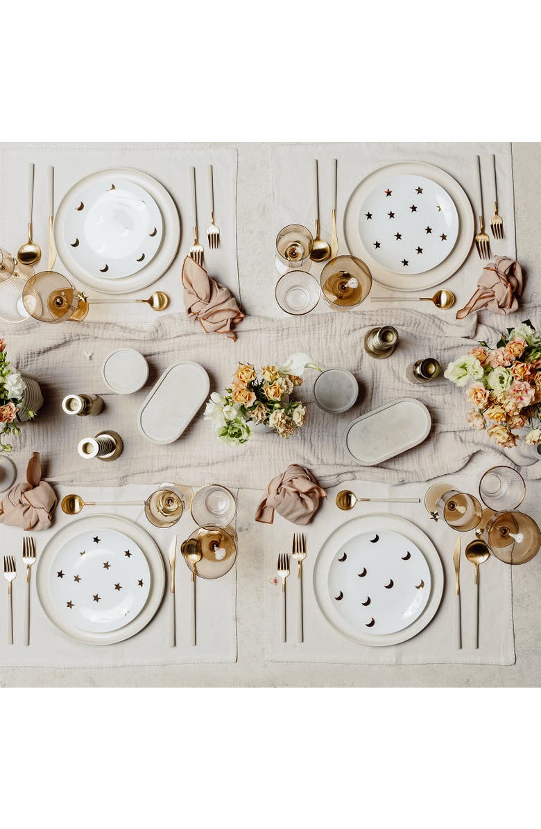 House of Revelry Charmed Moon Salad Plate Set, Alternate, color, White