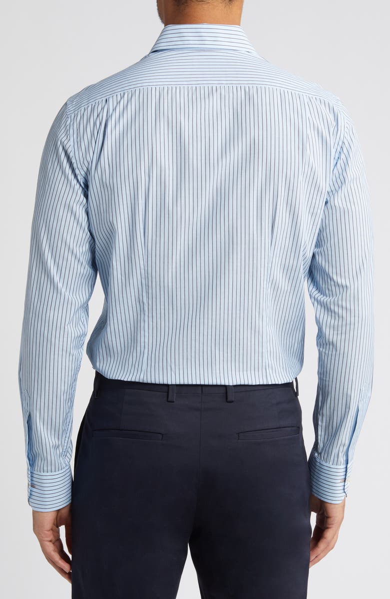 Paul Smith Tailored Fit Pinstripe Organic Cotton Dress Shirt, Alternate, color, 