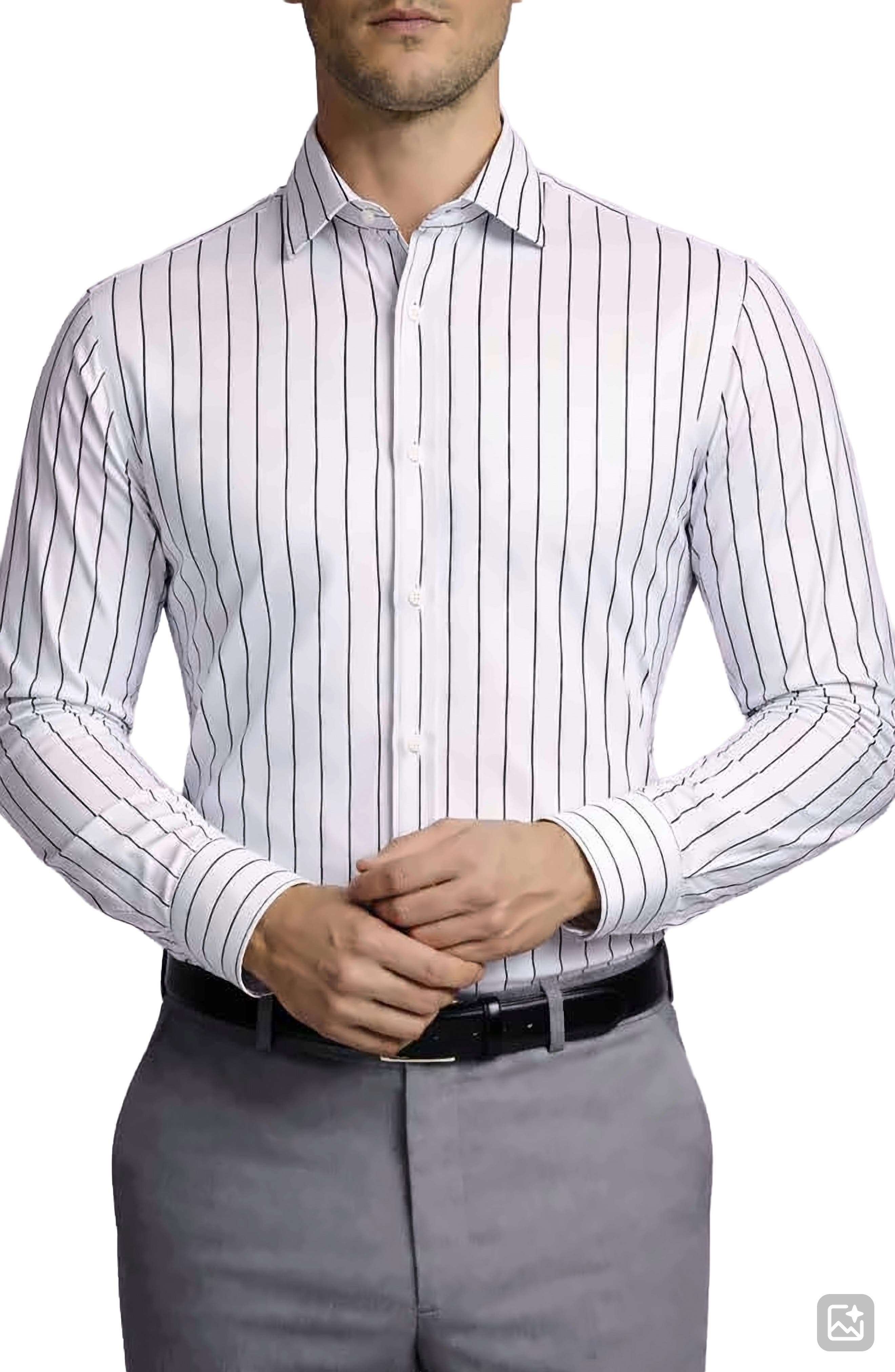 Stripe Cotton Dress Shirt