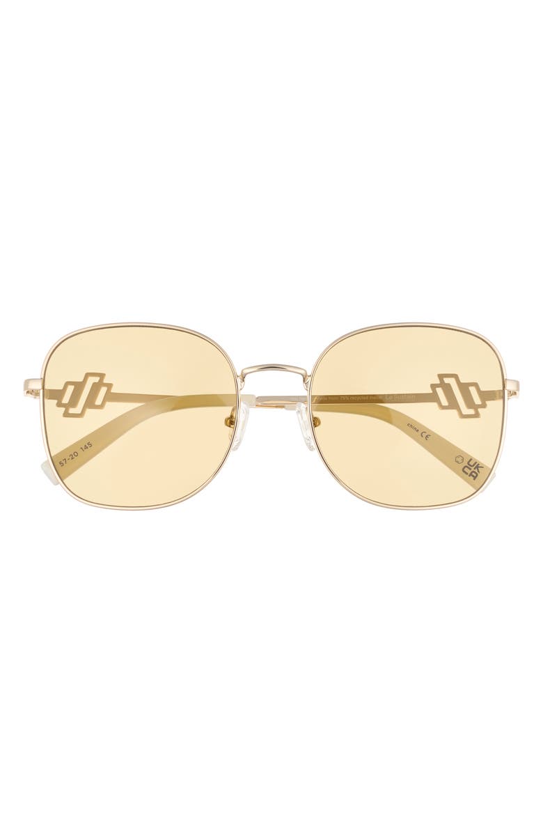 Le Specs 57mm Metamorphosis Square Sunglasses, Main, color, Gold