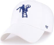 '47 Men's '47 White Indianapolis Colts Historic Logo Clean Up Adjustable Hat