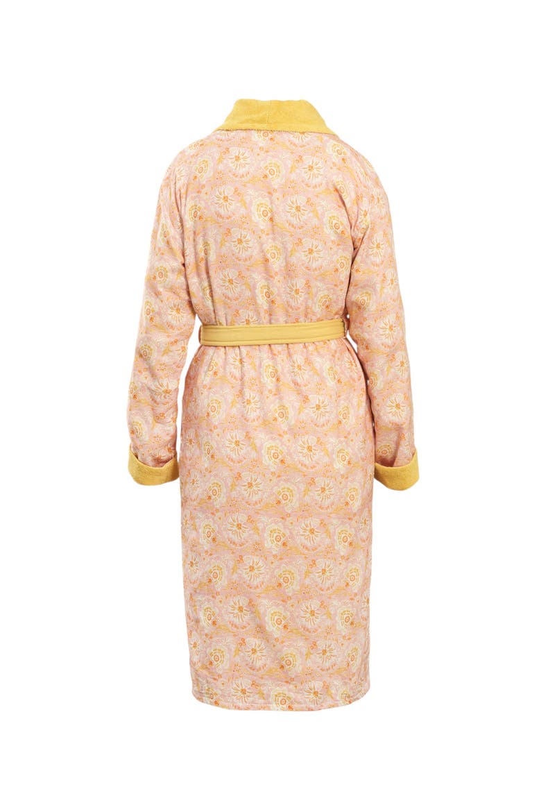 Tabea Shawl Collar Muslin Cotton Bathrobe, Alternate, color, Yellow