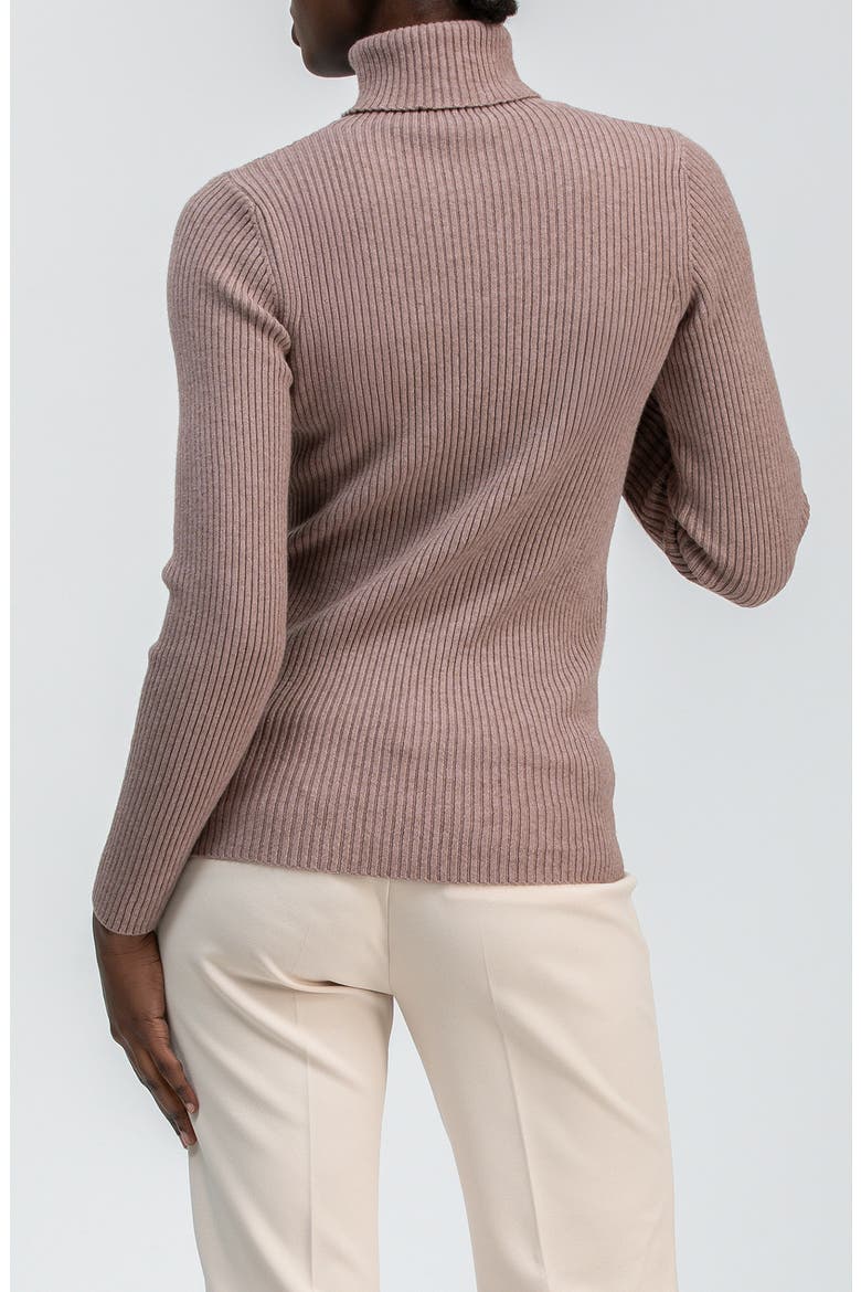 Aurora Rib Turtleneck Maternity Sweater, Alternate, color, OLD WOOD