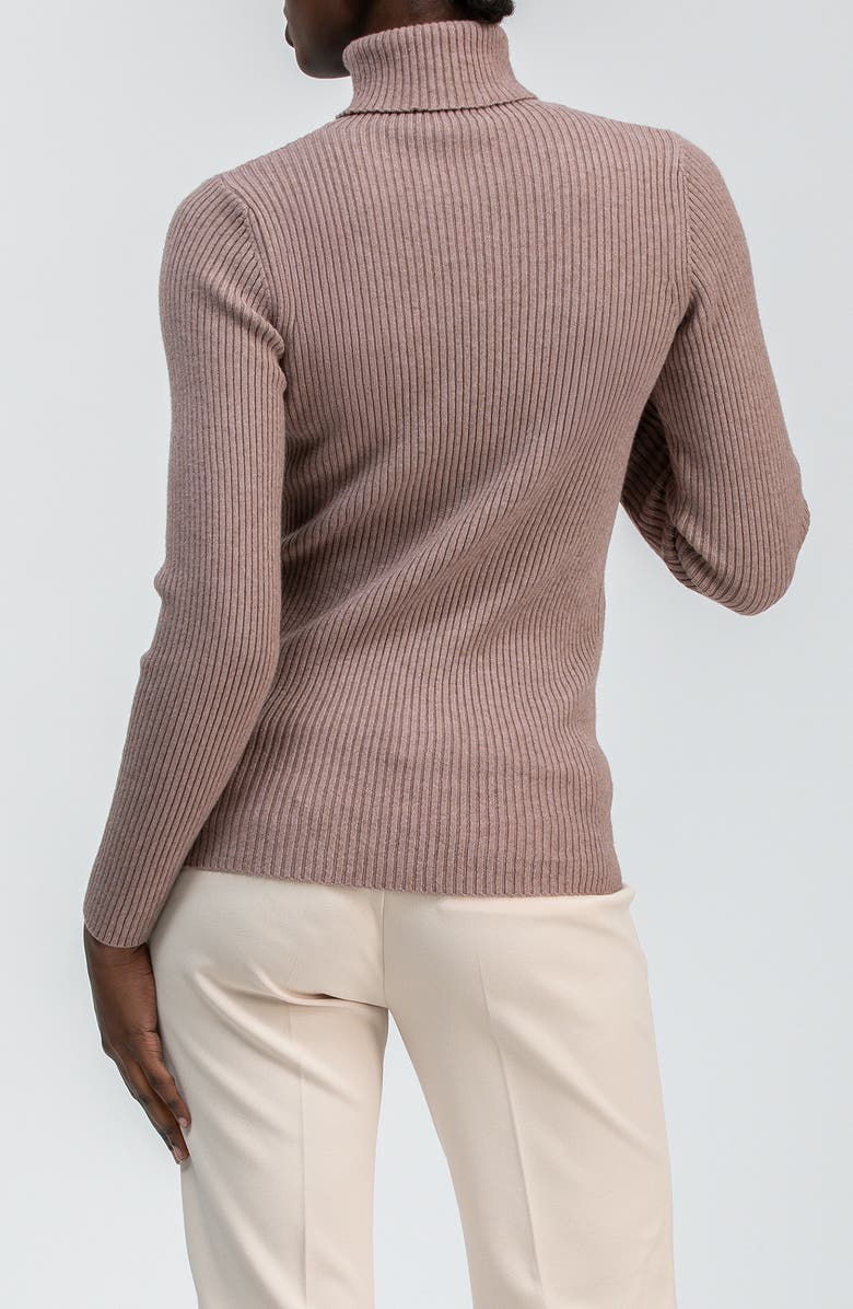 PIETRO BRUNELLI MATERNITY Aurora Rib Turtleneck Maternity Sweater, Alternate, color, Old Wood