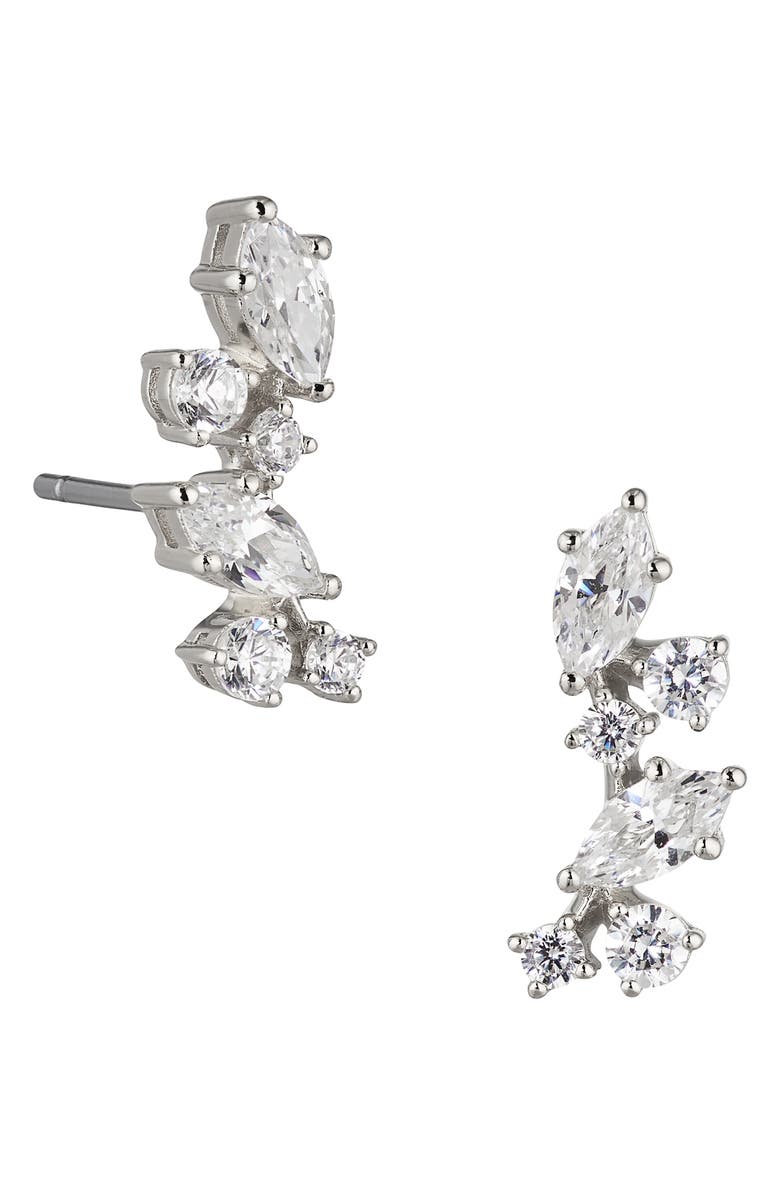 Nadri Flutter Cubic Zirconia Stud Earrings, Main, color, 