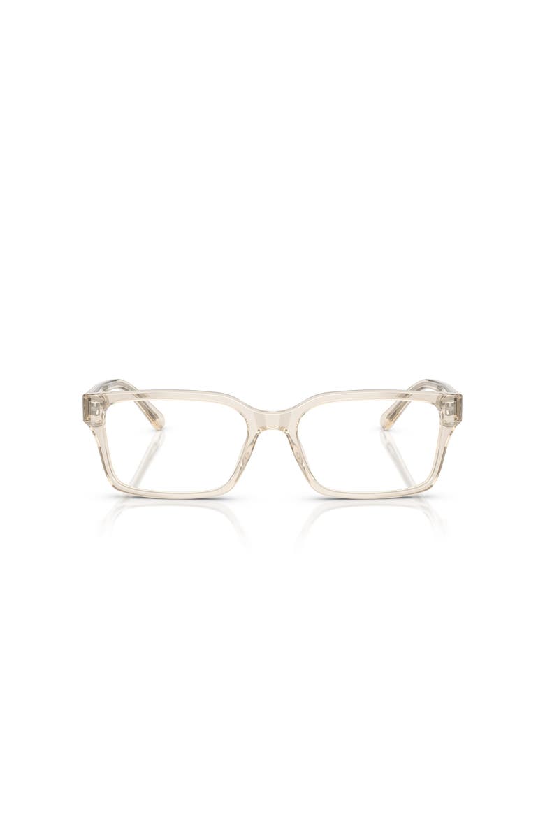 Emporio Armani 53mm Rectangle optical glasses, Alternate, color, Transparent