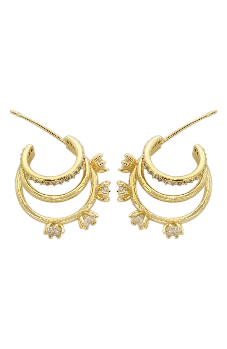 Panacea CZ Triple Hoop Earrings, Main, color, 