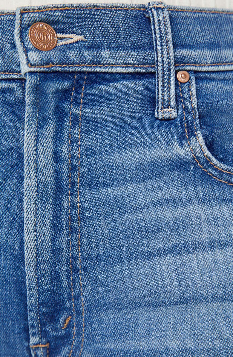 MOTHER Lil' Zip Rambler Flood Jeans, Alternate, color, Out Of The Blue