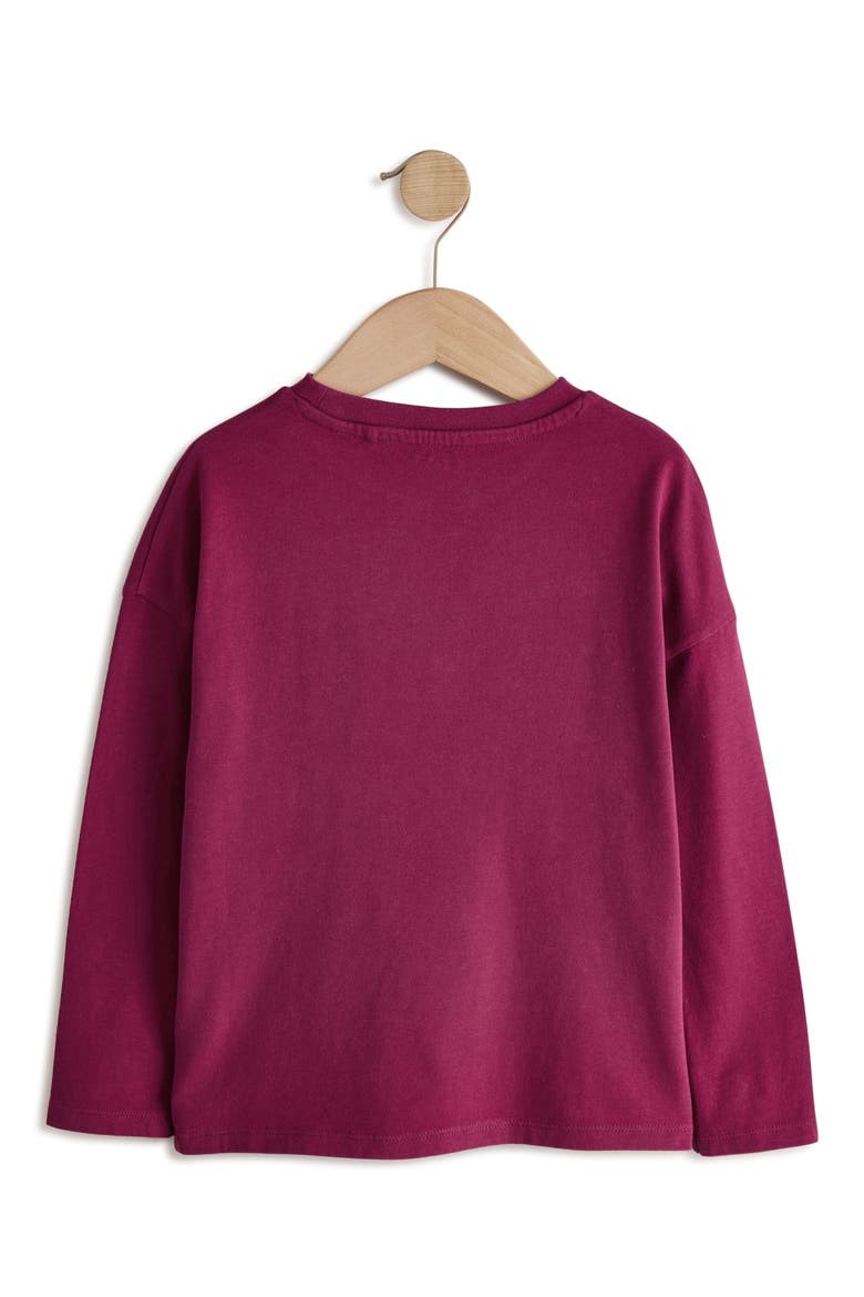 Kids' Sequin Heart Long Sleeve T-Shirt, Alternate, color, RED