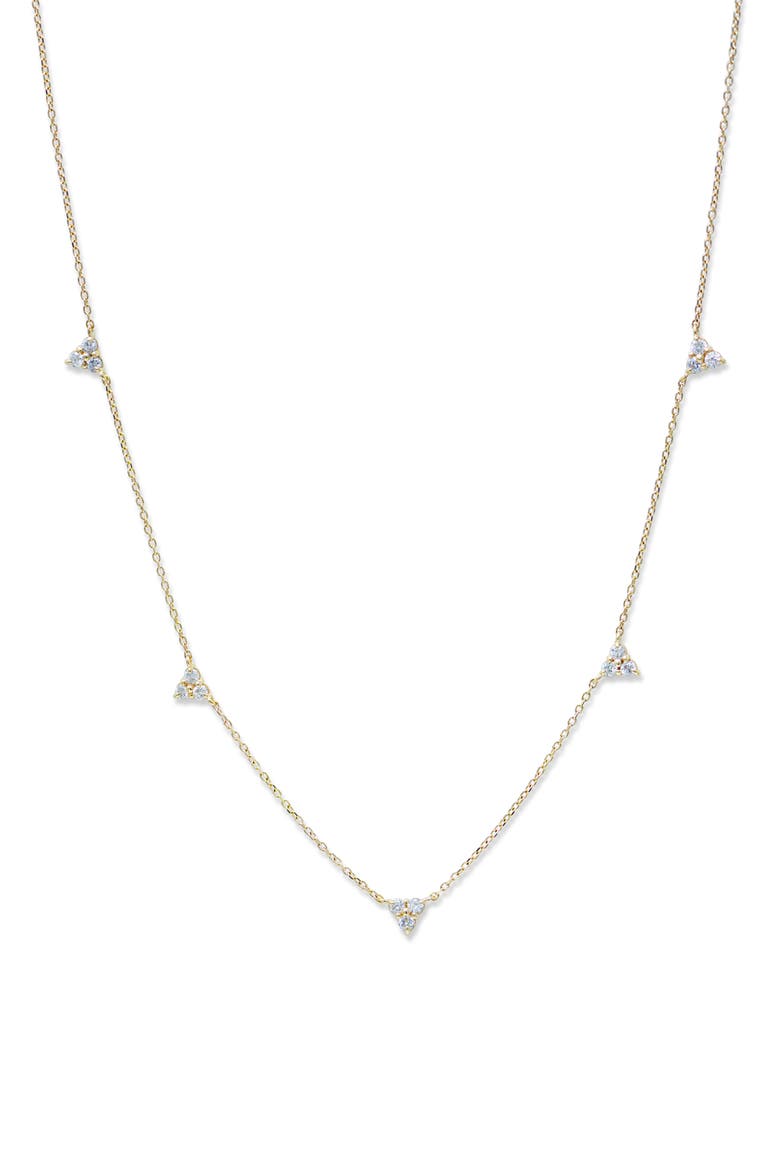 Cléo Trio Diamond Station Necklace, Main, color, GOLD