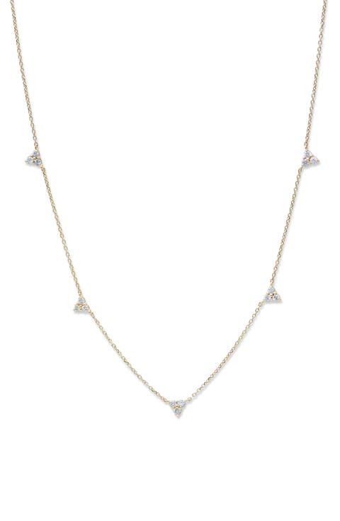 Cléo Trio Diamond Station Necklace