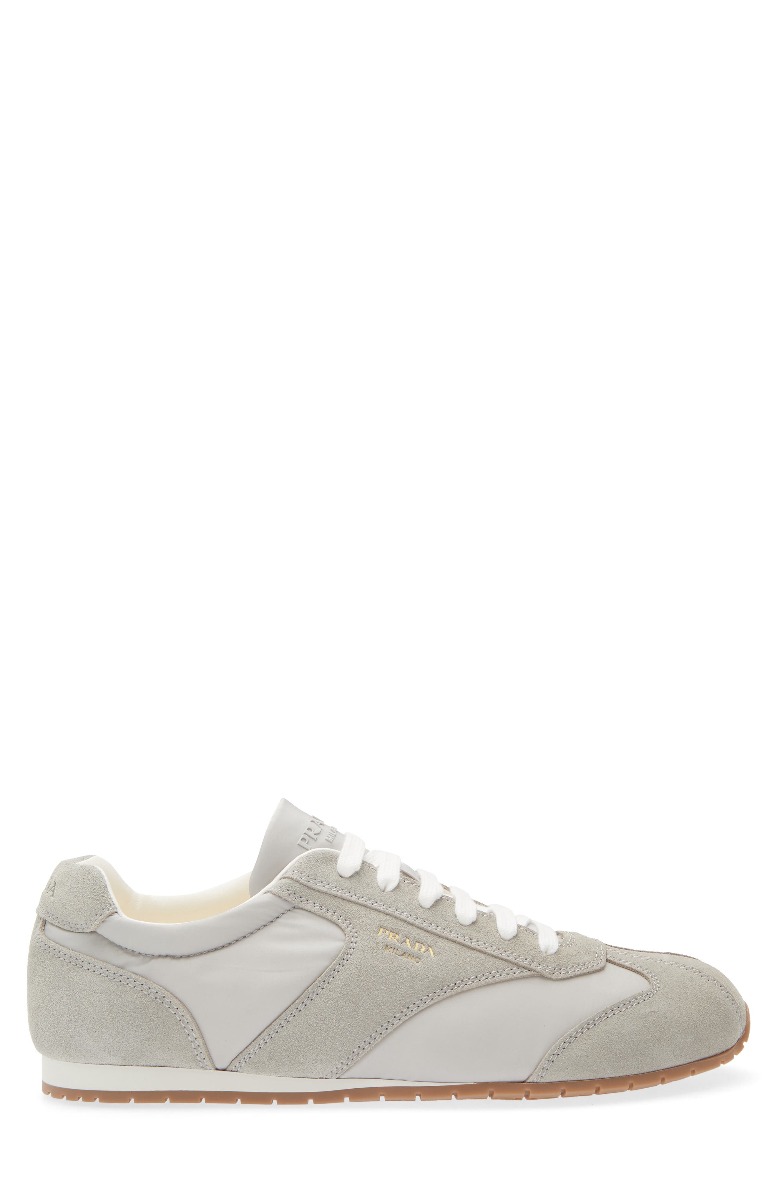Prada Low Profile Sneaker, Alternate, color, Nube