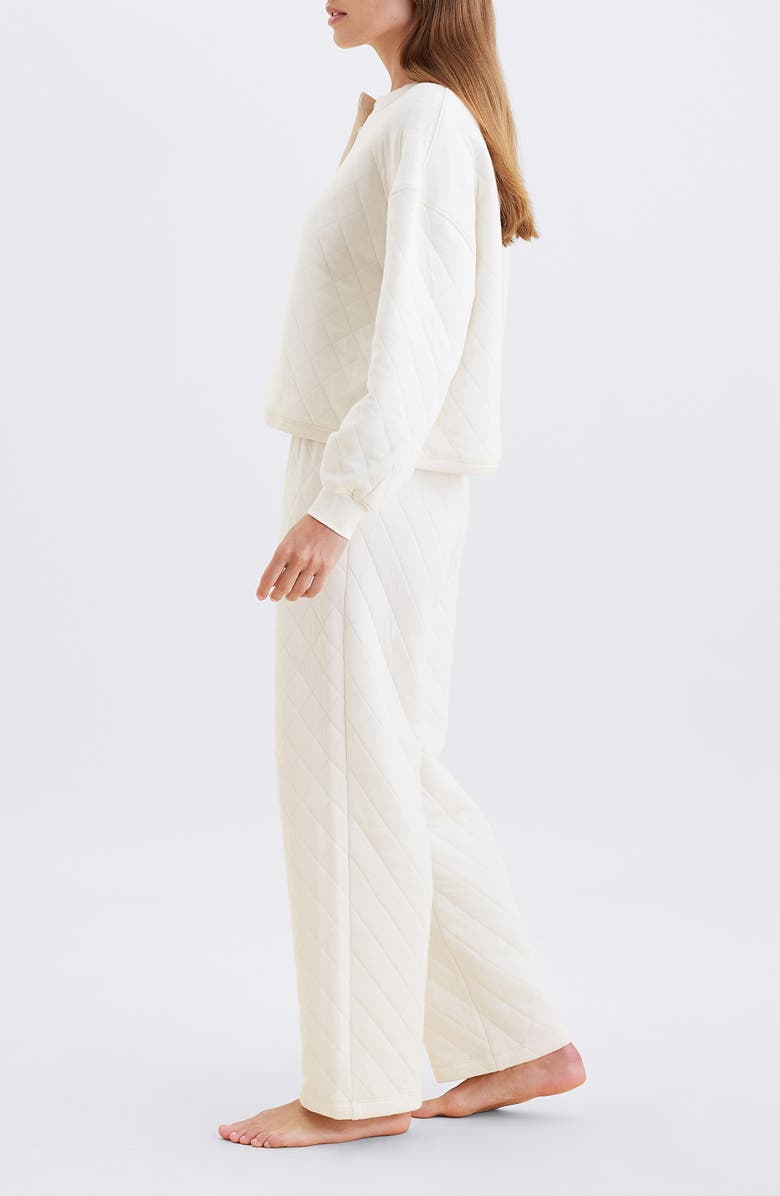 Papinelle Quilted Cotton Pajamas, Alternate, color, Ecru