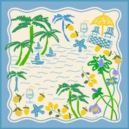 Jessie Zhao New York Capri Impression Double Sided Silk Scarf