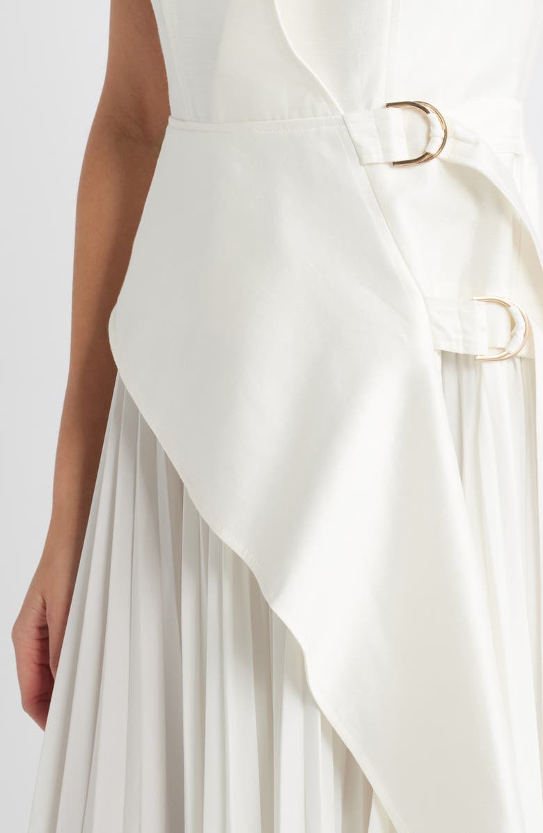 Acler Ellenbrook Linen Blend Sleeveless Gown, Alternate, color, Ivory