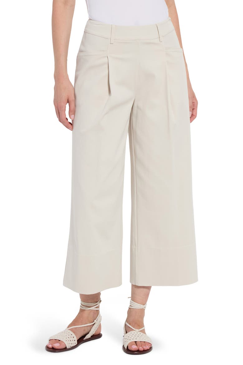 Mirabelle Pleated Crop Palazzo Pants, Main, color, OAT