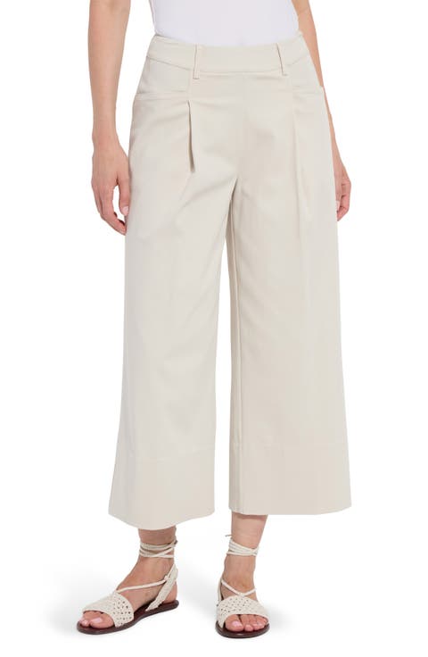 Mirabelle Pleated Crop Palazzo Pants